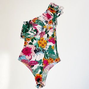 Fashion Nova Floral Bodysuit S